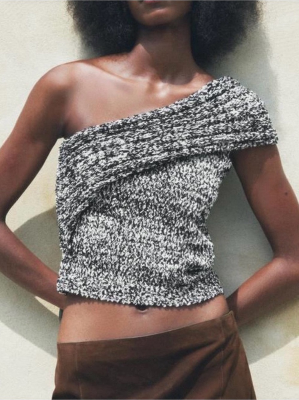 NWT Zara Asymmetric Knit Top sz S